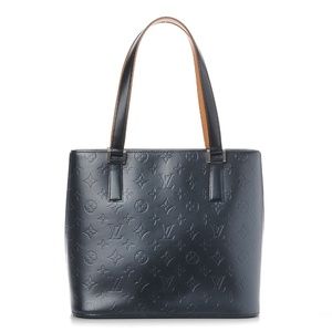 Louis Vuitton Blue Monogram Mat Stockton Bag